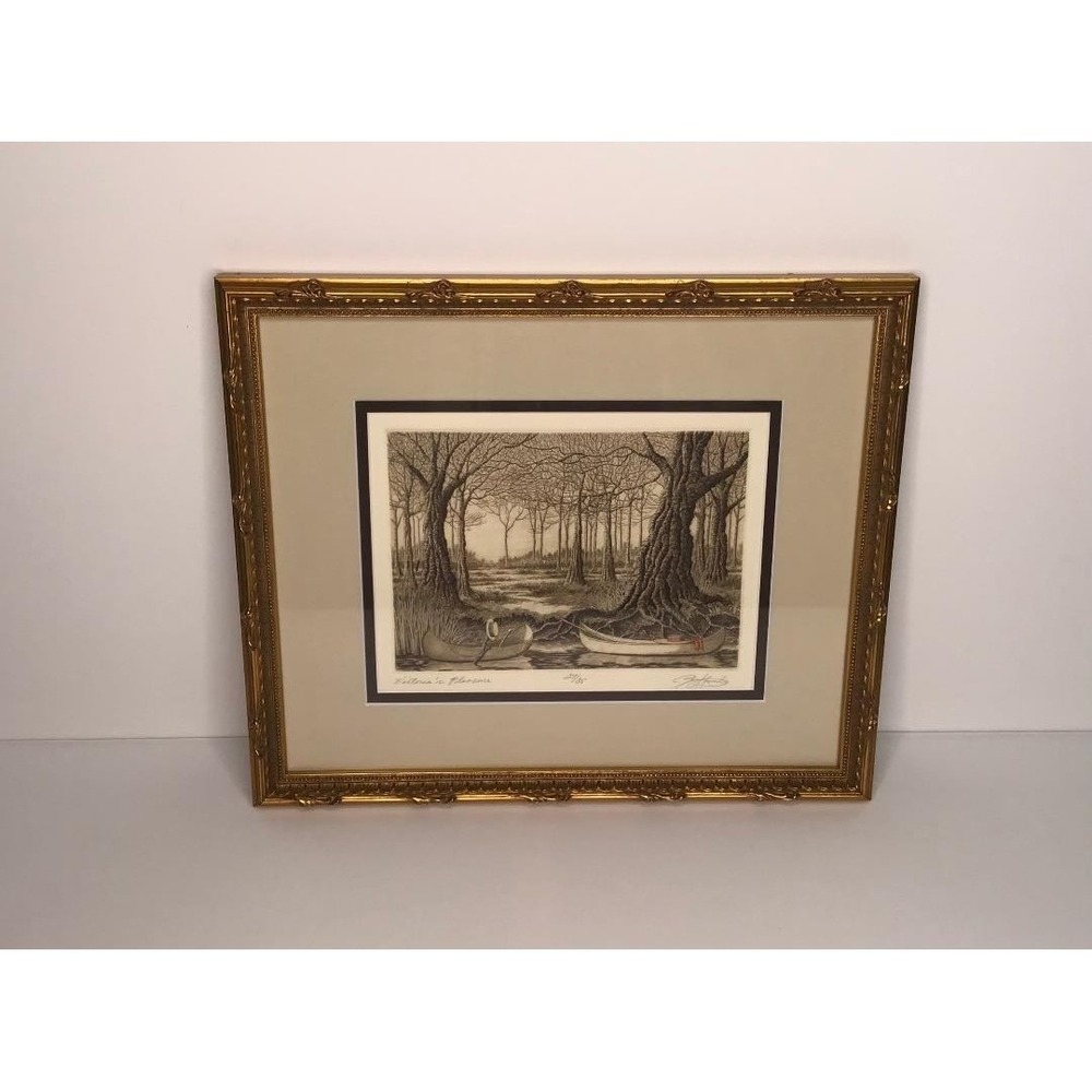 David Hunters Victorias Pleasure Signed Numbered Etching Framed Art 27/85 Framed